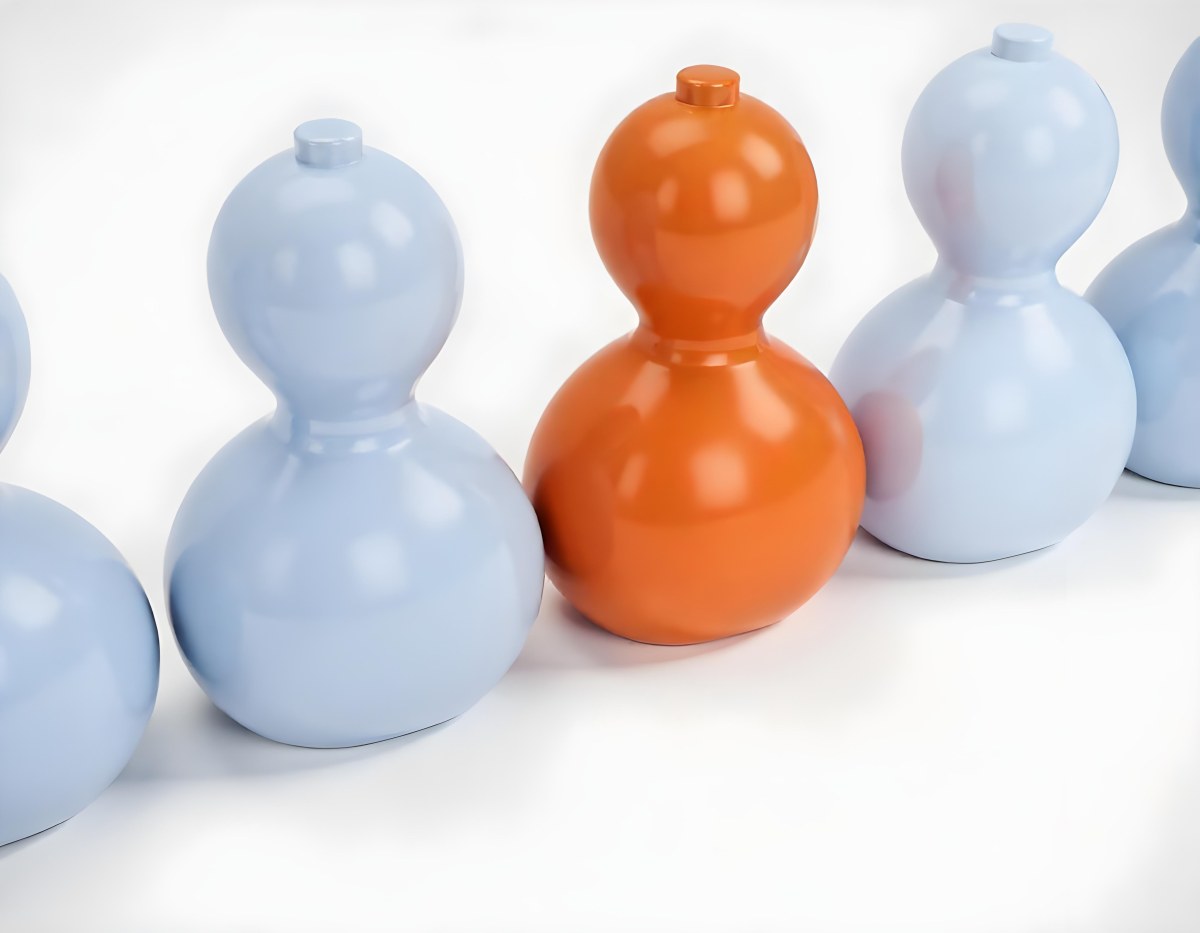 Three Game Pieces One Orange And Two Gray On A White Background 5 2437