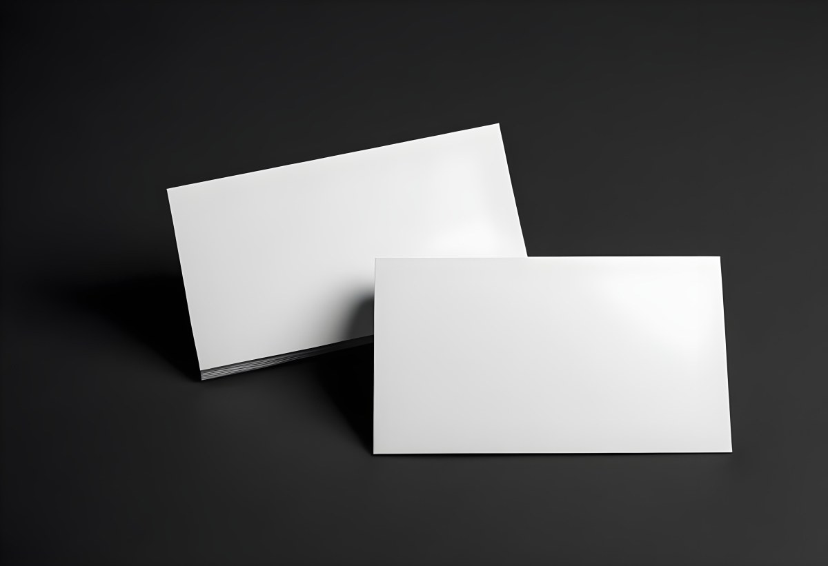 White And Black Business Cards On A Dark Background 1 75ff