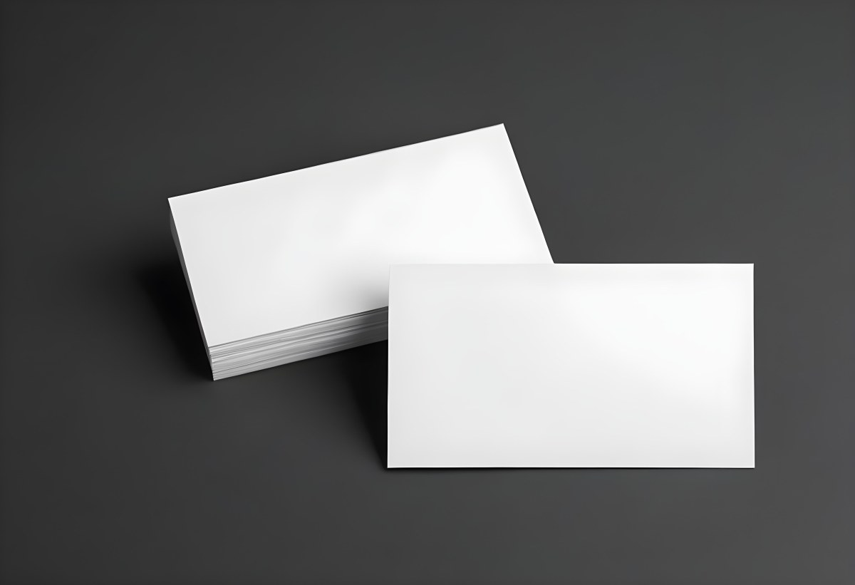 White And Black Business Cards On A Dark Background 11 Ffcb