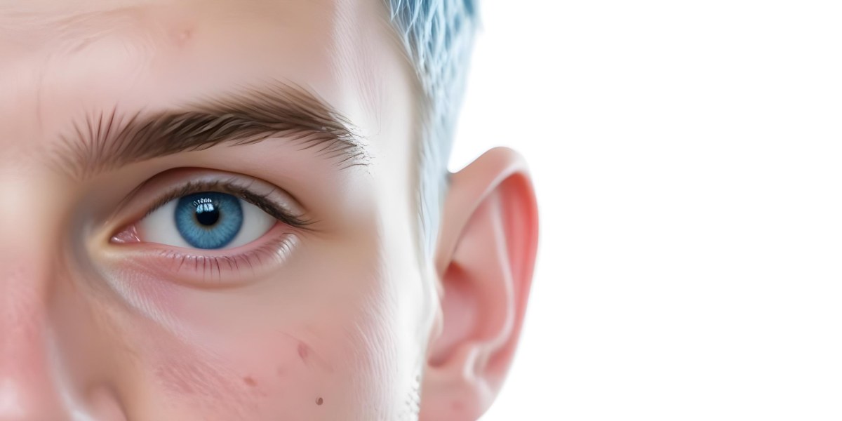 A White Man Age 25 With Blue Eyes And Short Blue Hair Close Up Of The Face White Background 6 24ed