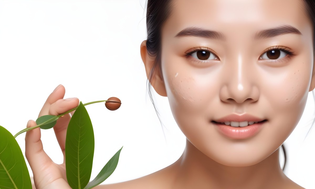 A Young Asian Woman With Smooth Skin Dark Eyebrows And Natural Makeup Looking Directly At The Camera 4 4d32