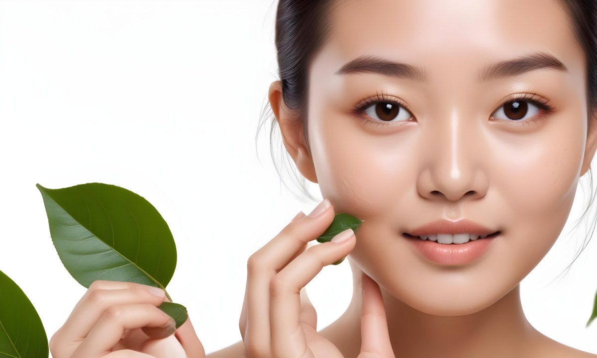 A Young Asian Woman With Smooth Skin Dark Eyebrows And Natural Makeup Looking Directly At The Camera 7 Bf90
