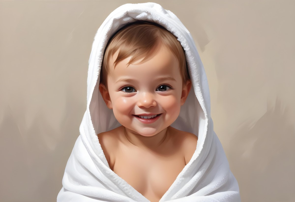 Adorable Cartoon Style Baby