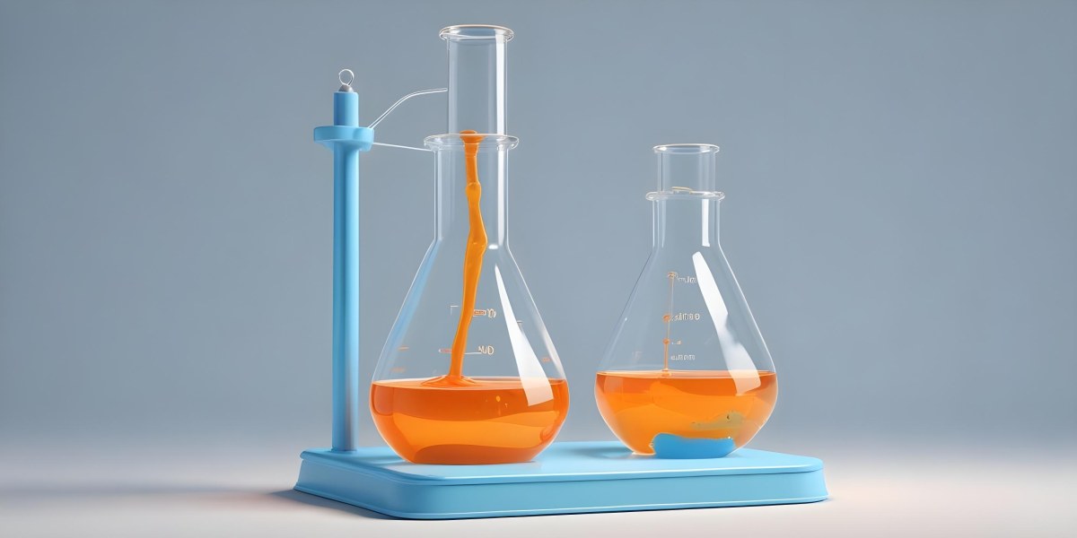 3d Model A Transparent Erlenmeyer Flask Filled With Orange Liquid A Pipette Dripping Into The Flask On A White Pedestal Light Blue Background Figure Octane Render Volumetric Highly Detailed Videogame Aesthetic 5 563c