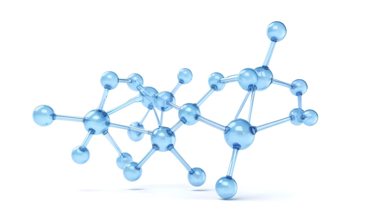 3d Model A Transparent Molecule Structure With Blue Spheres Connected By Thin Rods Science Concept Clean And Minimalist Design Isolated On A White Background Figure Octane Render Volumetric Highly Detailed Videog 11 B468
