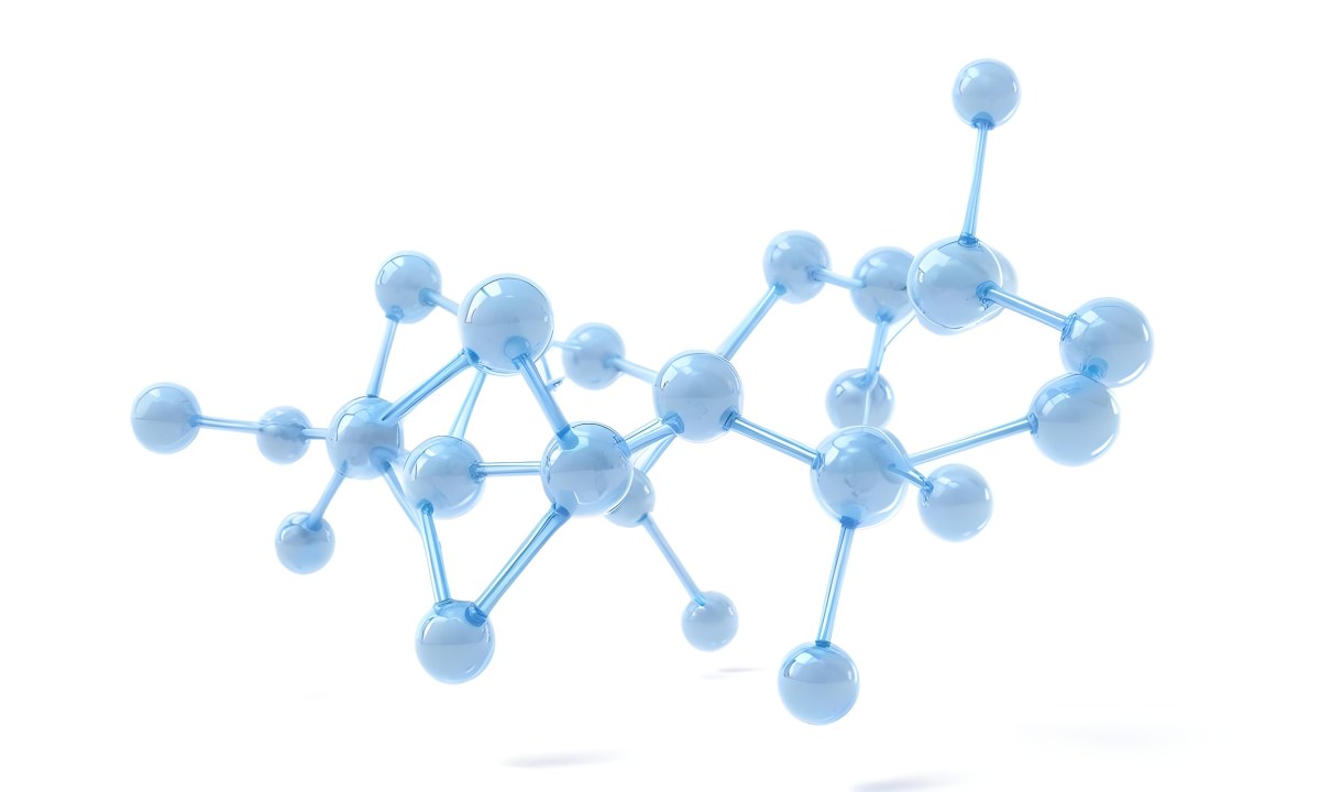3d Model A Transparent Molecule Structure With Blue Spheres Connected By Thin Rods Science Concept Clean And Minimalist Design Isolated On A White Background Figure Octane Render Volumetric Highly Detailed Videog 15 7002