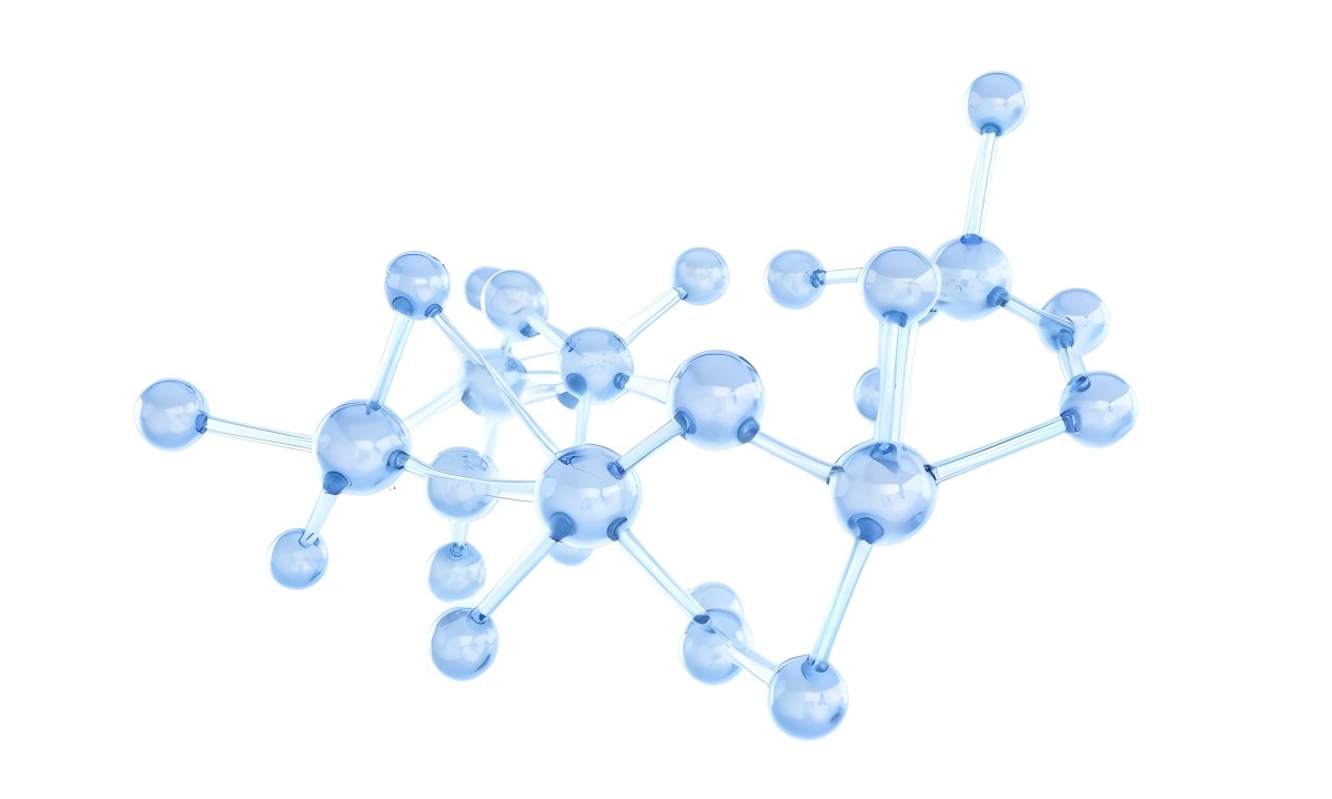 3d Model A Transparent Molecule Structure With Blue Spheres Connected By Thin Rods Science Concept Clean And Minimalist Design Isolated On A White Background Figure Octane Render Volumetric Highly Detailed Videog 17 Ddc6
