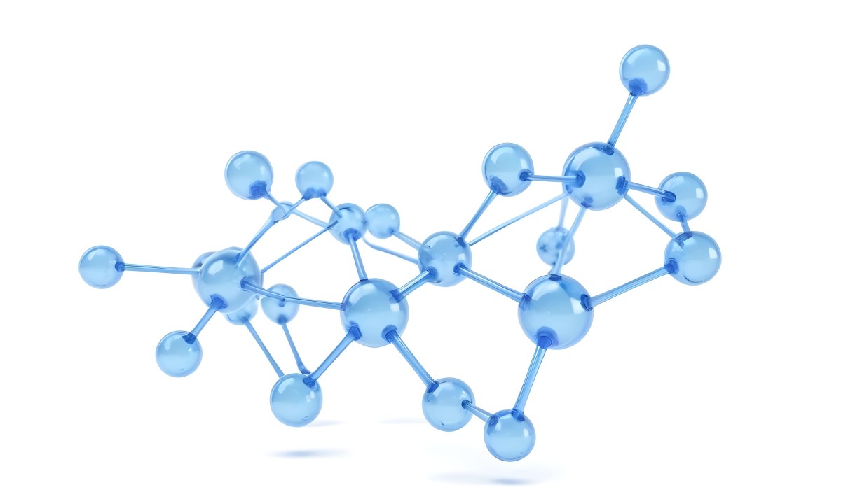 3d Model A Transparent Molecule Structure With Blue Spheres Connected By Thin Rods Science Concept Clean And Minimalist Design Isolated On A White Background Figure Octane Render Volumetric Highly Detailed Videog 23 26d5