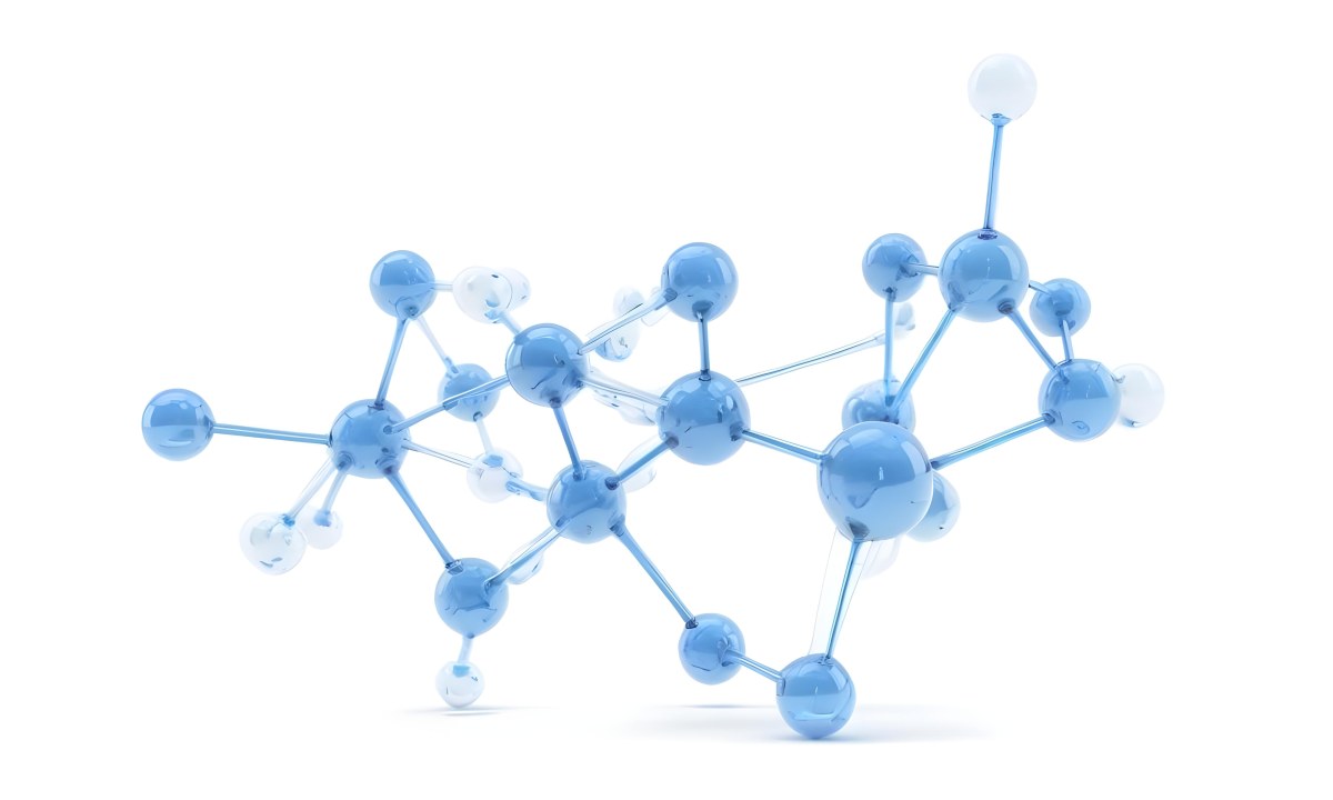 3d Model A Transparent Molecule Structure With Blue Spheres Connected By Thin Rods Science Concept Clean And Minimalist Design Isolated On A White Background Figure Octane Render Volumetric Highly Detailed Videog 7 1fdc