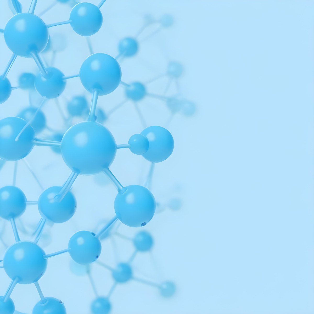 3d Model Abstract Blue Molecule Structure With Interconnected Spheres And Lines Scientific Concept Clean And Modern Design Light Blue Background Minimalist Composition Figure Octane Render Volumetric Highly Deta 24 559a