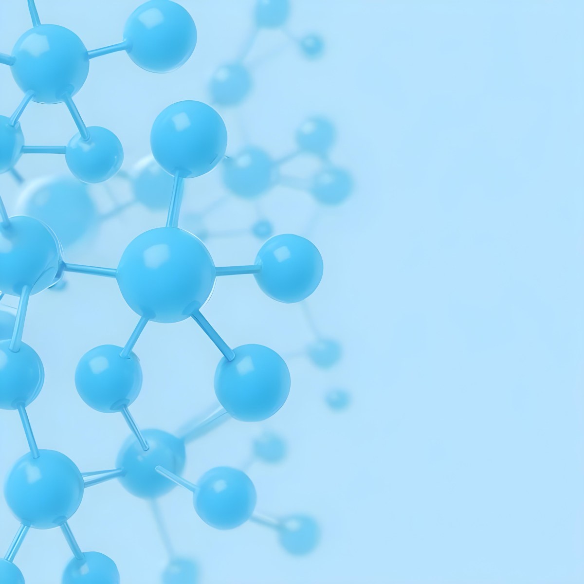 3d Model Abstract Blue Molecule Structure With Interconnected Spheres And Lines Scientific Concept Clean And Modern Design Light Blue Background Minimalist Composition Figure Octane Render Volumetric Highly Deta 28 8f98