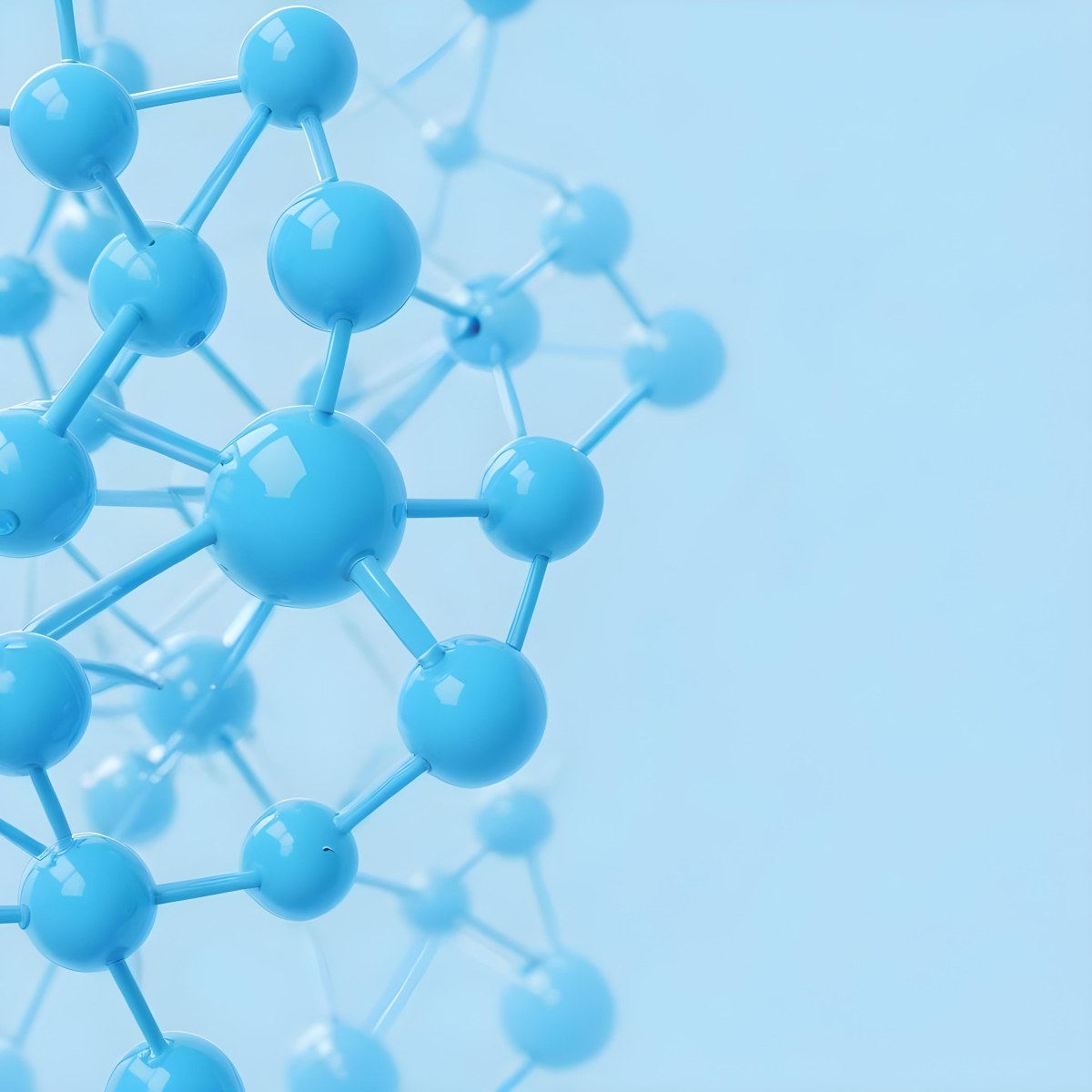 3d Model Abstract Blue Molecule Structure With Interconnected Spheres And Lines Scientific Concept Clean And Modern Design Light Blue Background Minimalist Composition Figure Octane Render Volumetric Highly Deta 47 4cfa