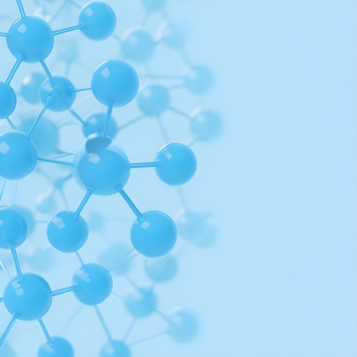 3d Model Abstract Blue Molecule Structure With Interconnected Spheres And Lines Scientific Concept Clean And Modern Design Light Blue Background Minimalist Composition Figure Octane Render Volumetric Highly Deta 67 2bb1