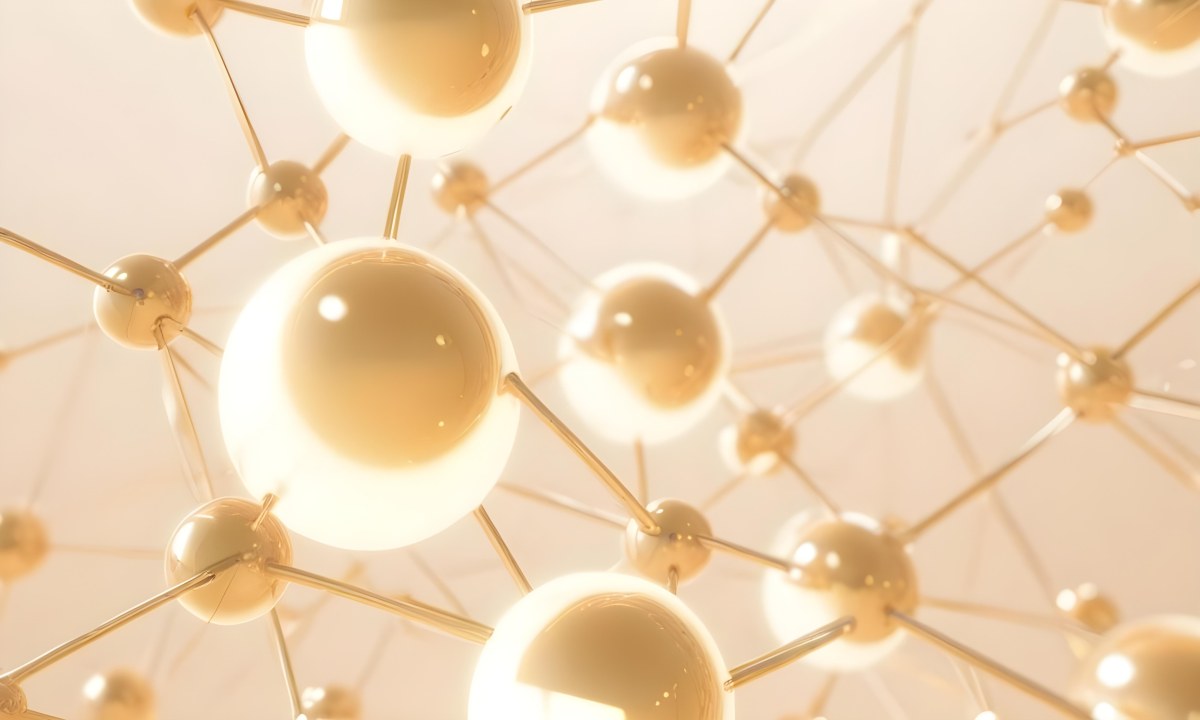 3d Model Golden Spheres Connected By Thin Rods In A Grid Like Structure Soft Lighting Clean And Minimalist Design Abstract Representation Of Molecular Structure Bright Background Figure Octane Render Volumetric 47 B7f8