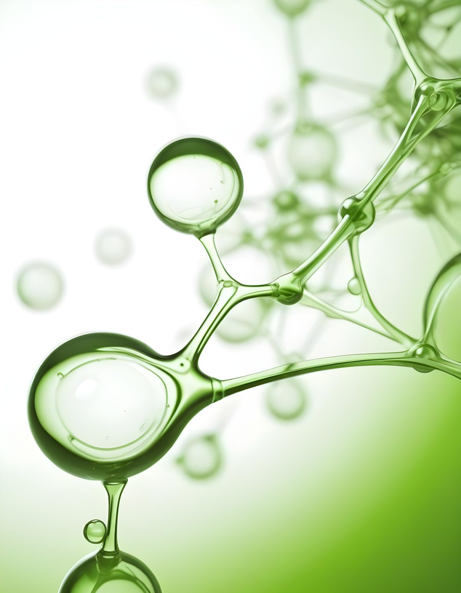 3d Model Green Molecule Structure With Interconnected Spheres And Thin Connecting Lines Against A Gradient White And Green Background Science Concept Organic Chemistry Figure Octane Render Volumetric Highly Detai 6 1113