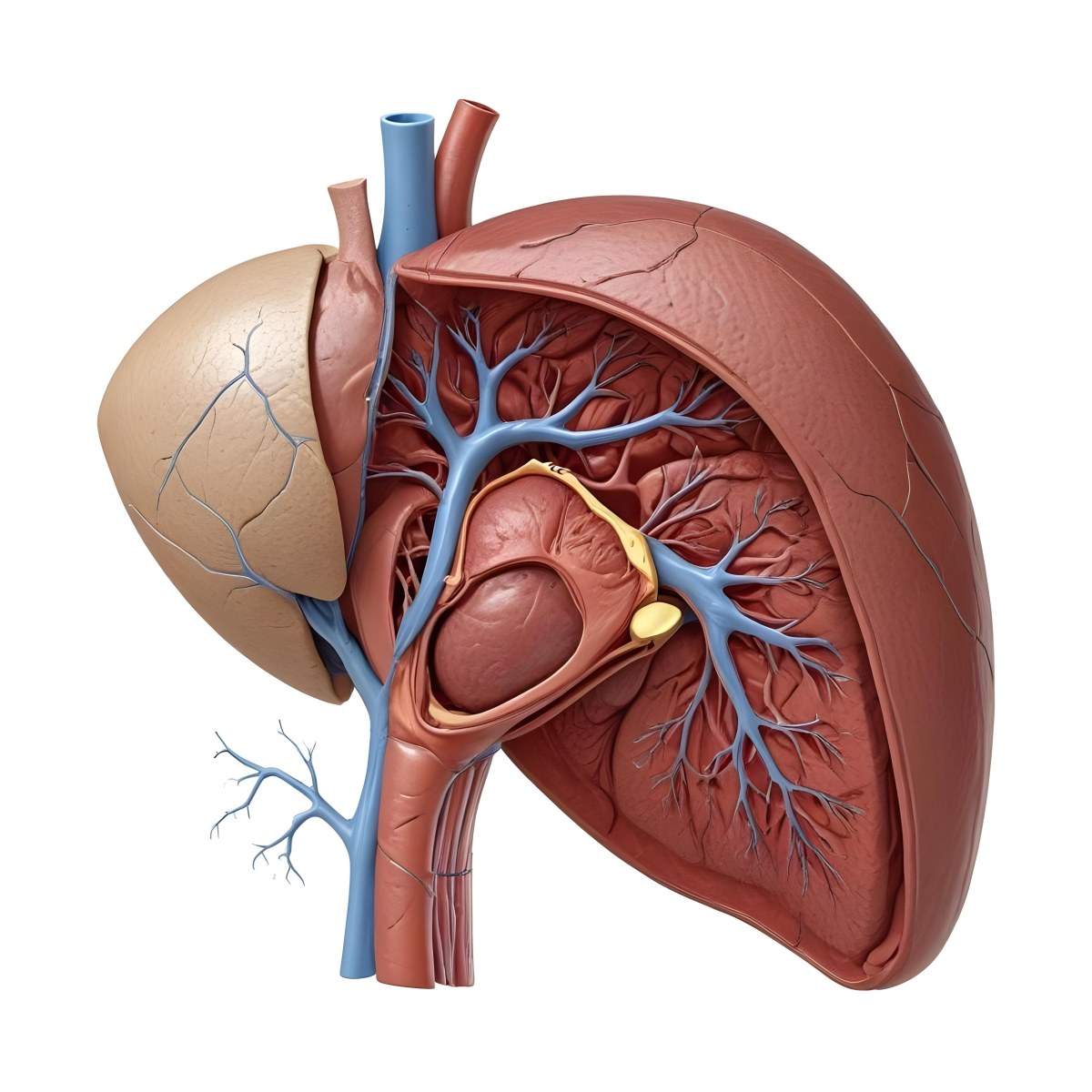 3d Model Human Liver Anatomy On A White Background Figure Octane Render Volumetric Highly Detailed Videogame Aesthetic 29 2ddd