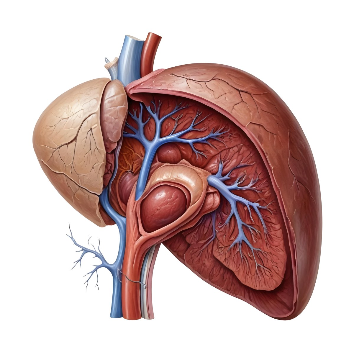 3d Model Human Liver Anatomy On A White Background Figure Octane Render Volumetric Highly Detailed Videogame Aesthetic 8 Dde4