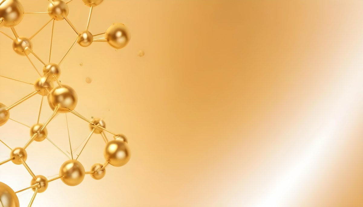 3d Model Molecular Structure With Golden Spheres Connected By Thin Lines Soft Golden Gradient Background Scientific Visualization Conceptual Design Modern Aesthetic Figure Octane Render Volumetric Highly Detailed 27 5ea2