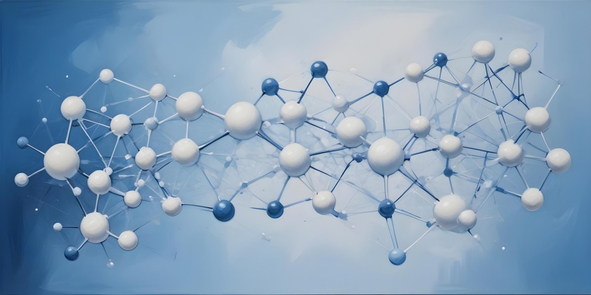 3d Model Molecular Structure With Interconnected Spheres And Lines Creating A Network Like Pattern Soft Blue And White Color Palette Minimalist Composition Clean And Modern Aesthetic Abstract Representation Of Sci 20 D50e