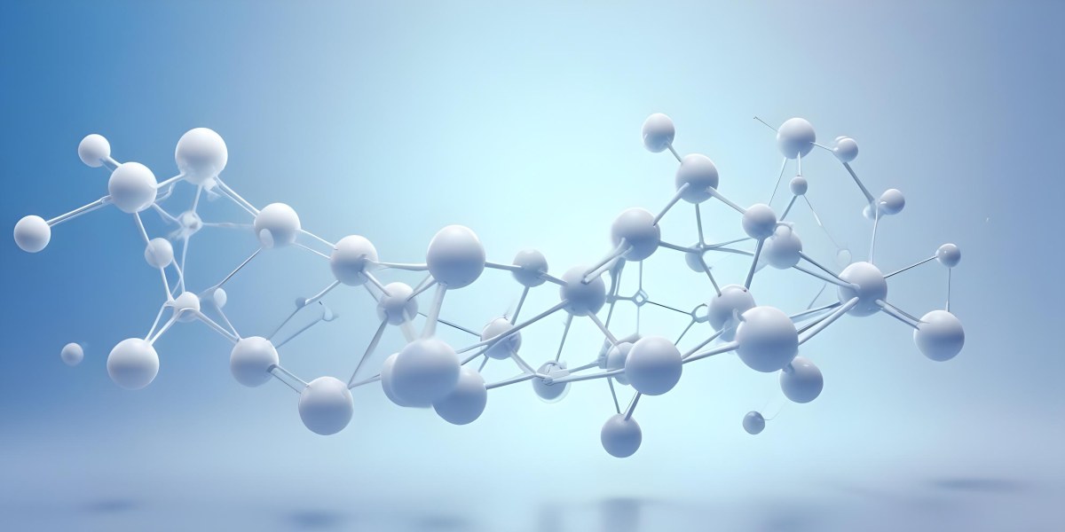 3d Model Molecular Structure With Interconnected Spheres And Lines Creating A Network Like Pattern Soft Blue And White Color Palette Minimalist Composition Clean And Modern Aesthetic Abstract Representation Of Sci 51 B553
