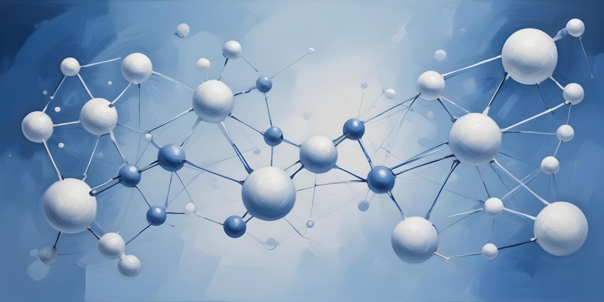 3d Model Molecular Structure With Interconnected Spheres And Lines Creating A Network Like Pattern Soft Blue And White Color Palette Minimalist Composition Clean And Modern Aesthetic Abstract Representation Of Sci 6 Ee5a