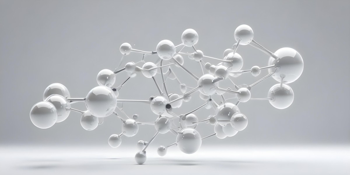3d Model Molecular Structure With Interconnected Spheres And Rods Transparent Material Soft Shadows White Background Scientific Visualization Minimalist Composition Clean Aesthetic Modern Design Conceptual Rep 38 5a3d