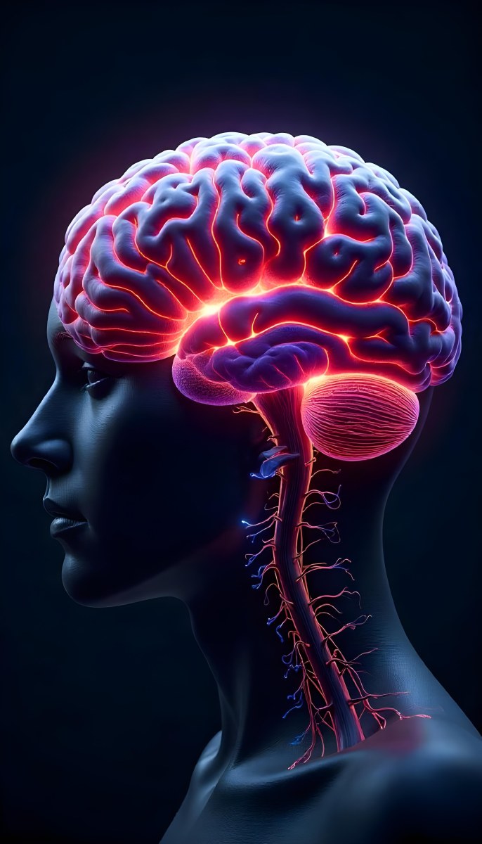 A Human Brain With Glowing Synapses Detailed Anatomy Neural Connections Intricate Details Dark Background Scientific Visualization Anatomical Representation Futuristic Technology Vibrant Colors 27 E98f