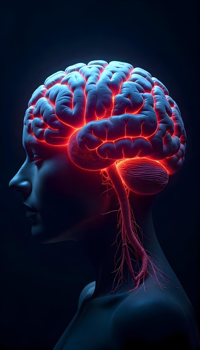 A Human Brain With Glowing Synapses Detailed Anatomy Neural Connections Intricate Details Dark Background Scientific Visualization Anatomical Representation Futuristic Technology Vibrant Colors 3 1ecf