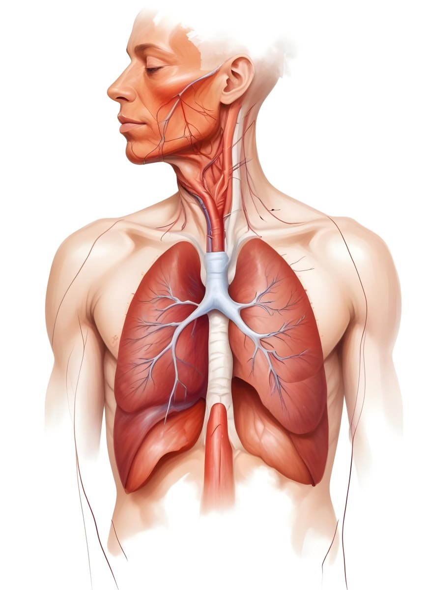 Digital Painting Human Respiratory System White Background Bold And Slim Lines Brush Strokes 2 0dfb