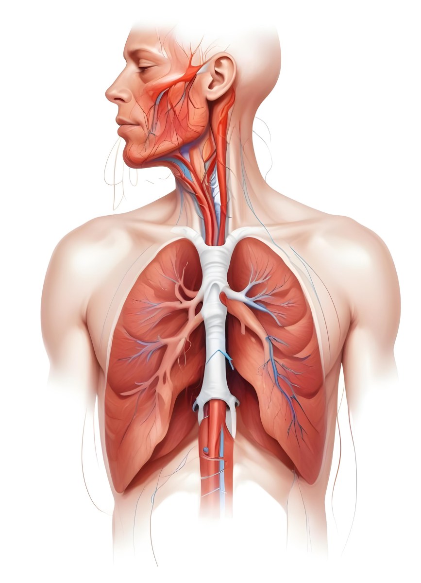 Digital Painting Human Respiratory System White Background Bold And Slim Lines Brush Strokes 22 Cd00