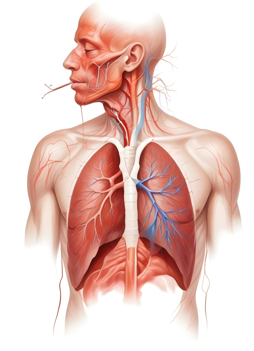 Digital Painting Human Respiratory System White Background Bold And Slim Lines Brush Strokes 24 D7d0