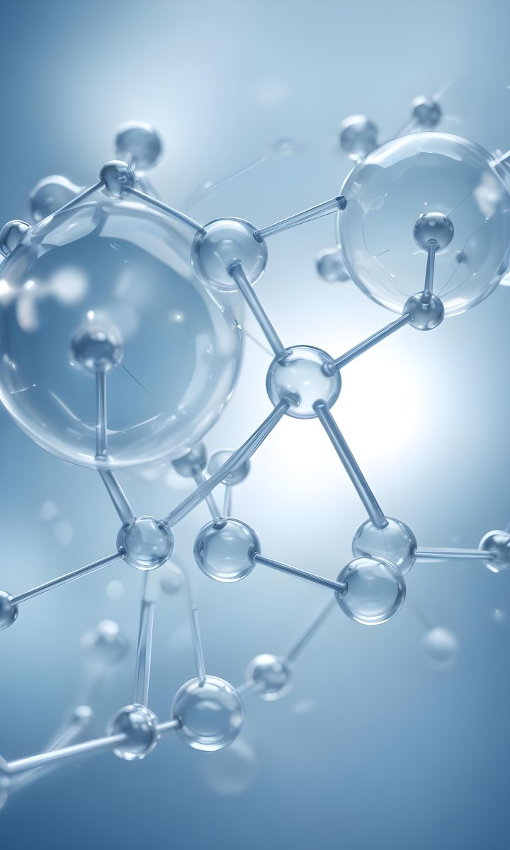 Molecular Structure With An Abstract Scientific Background Featuring Interconnected Molecules In Blue Tones 8 Ab72