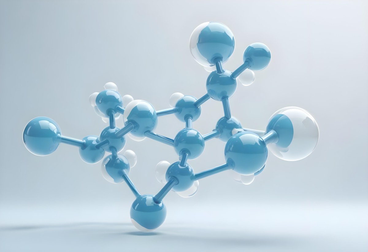 Oil Painting Molecular Structure With Interconnected Spheres Translucent Material Soft Lighting Light Blue And White Color Palette Scientific Or Medical Theme Clean And Minimalist Background Creative Extremely De 38 7272
