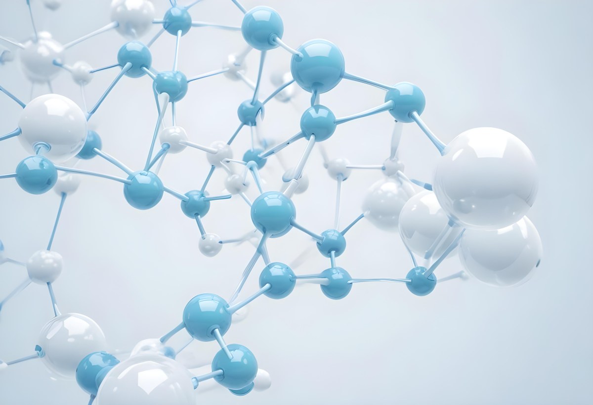 Oil Painting Molecular Structure With Interconnected Spheres Translucent Material Soft Lighting Light Blue And White Color Palette Scientific Or Medical Theme Clean And Minimalist Background Creative Extremely De 50 9d55