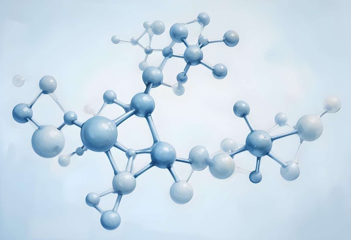 Oil Painting Molecular Structure With Interconnected Spheres Translucent Material Soft Lighting Light Blue And White Color Palette Scientific Or Medical Theme Clean And Minimalist Background Creative Extremely De 55 A31f