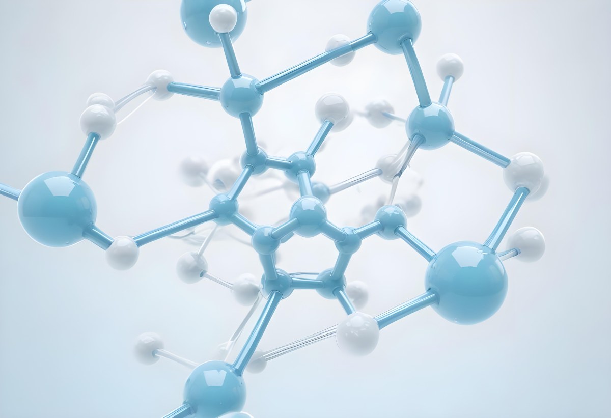 Oil Painting Molecular Structure With Interconnected Spheres Translucent Material Soft Lighting Light Blue And White Color Palette Scientific Or Medical Theme Clean And Minimalist Background Creative Extremely De 6 230b