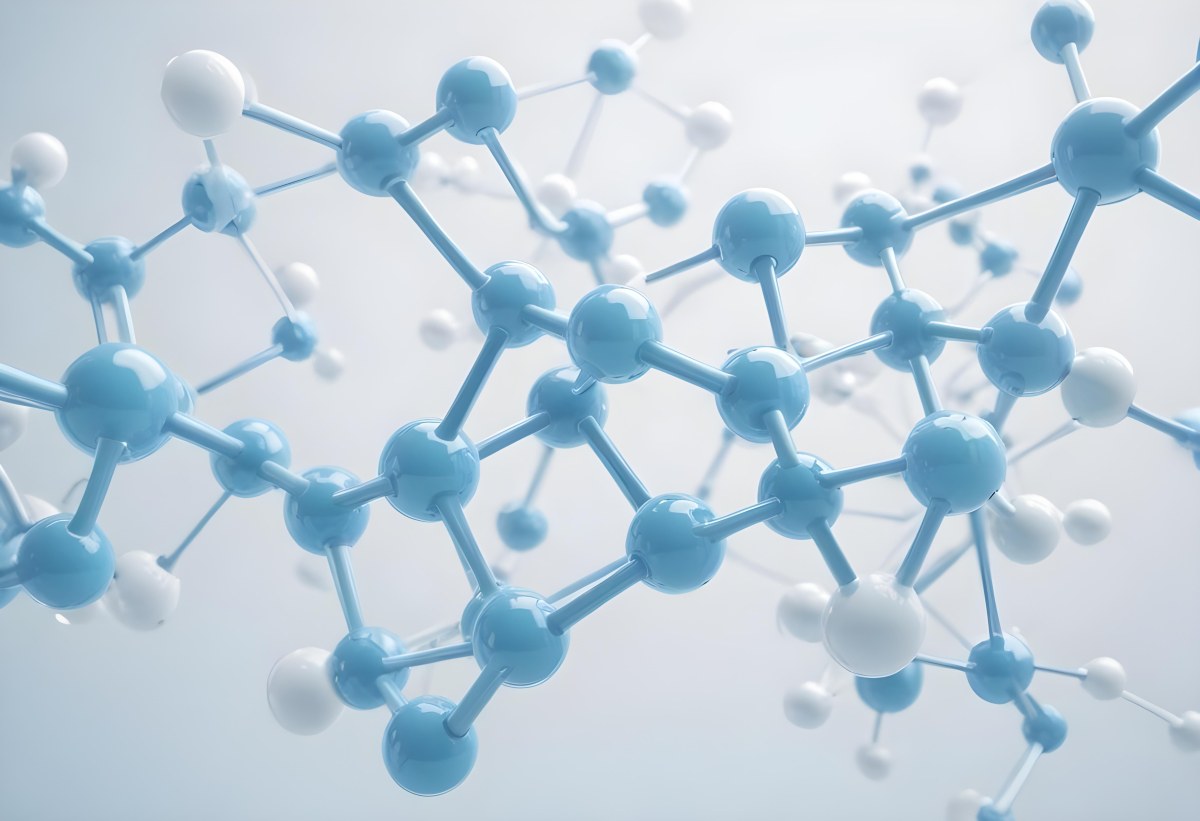 Oil Painting Molecular Structure With Interconnected Spheres Translucent Material Soft Lighting Light Blue And White Color Palette Scientific Or Medical Theme Clean And Minimalist Background Creative Extremely De 60 914e