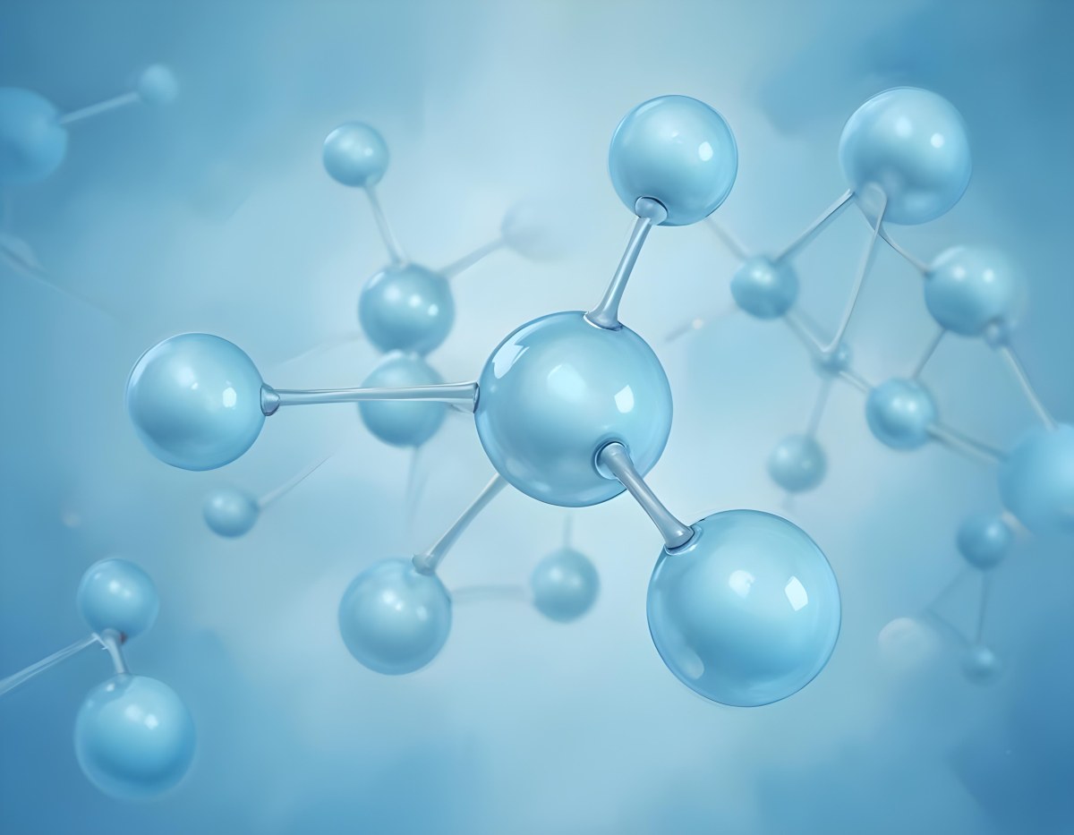Oil Painting Molecular Structure With Spheres Connected By Rods Light Blue Color Scheme Soft Lighting Scientific Visualization Clean And Modern Design Abstract Background Creative Extremely Detailed Brush Stroke 12 31ea