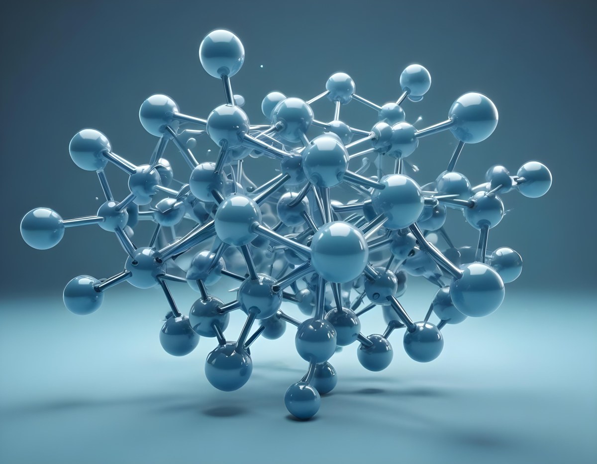 Oil Painting Molecular Structure With Spheres Connected By Rods Light Blue Color Scheme Soft Lighting Scientific Visualization Clean And Modern Design Abstract Background Creative Extremely Detailed Brush Stroke 38 0f1f