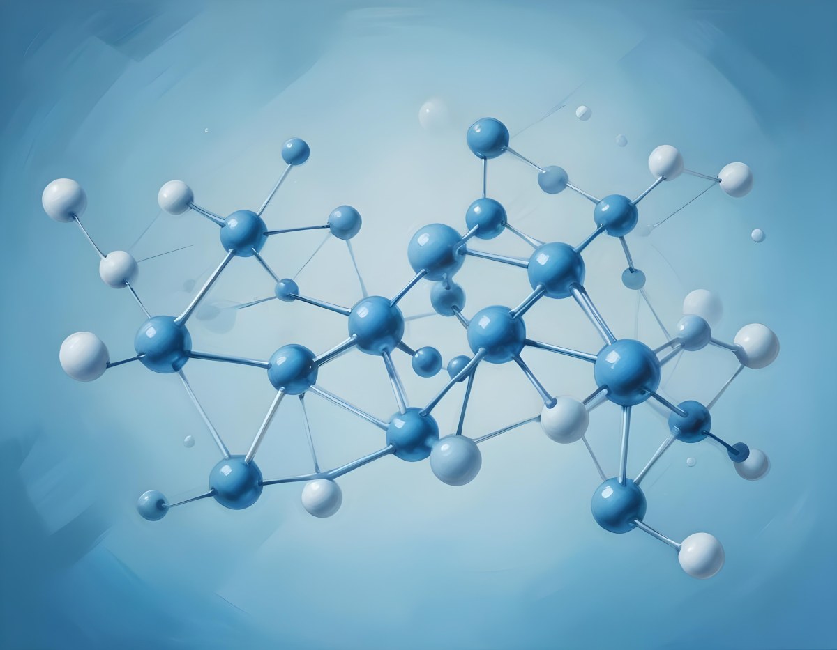 Oil Painting Molecular Structure With Spheres Connected By Rods Light Blue Color Scheme Soft Lighting Scientific Visualization Clean And Modern Design Abstract Background Creative Extremely Detailed Brush Stroke 62 67ba