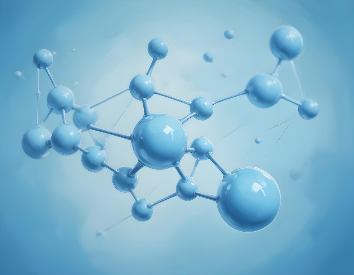 Oil Painting Molecular Structure With Spheres Connected By Rods Light Blue Color Scheme Soft Lighting Scientific Visualization Clean And Modern Design Abstract Background Creative Extremely Detailed Brush Stroke 68 E552