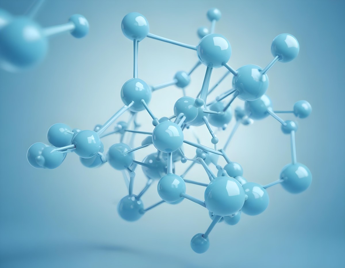 Oil Painting Molecular Structure With Spheres Connected By Rods Light Blue Color Scheme Soft Lighting Scientific Visualization Clean And Modern Design Abstract Background Creative Extremely Detailed Brush Stroke 7 F8cb