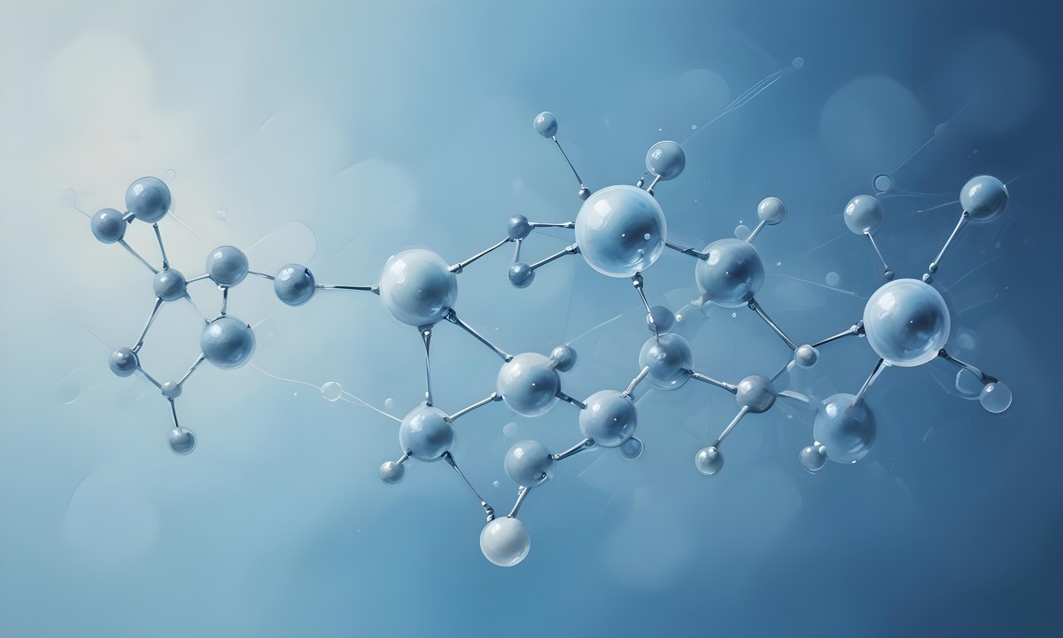 Oil Painting Molecular Structure With Transparent Spheres Connected By Thin Lines Light Blue Color Palette Soft Lighting Clean And Minimalist Design Scientific Background Creative Extremely Detailed Brush Stroke 14 5e25