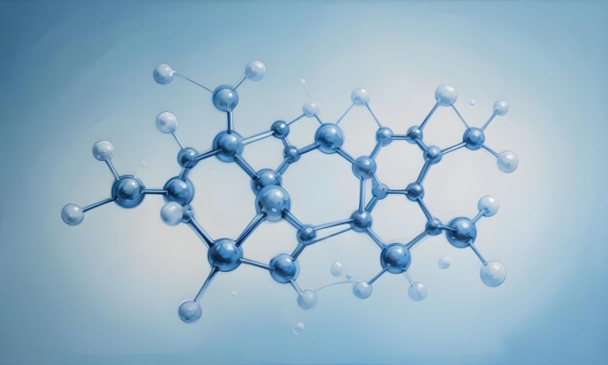 Oil Painting Molecular Structure With Transparent Spheres Connected By Thin Lines Light Blue Color Palette Soft Lighting Clean And Minimalist Design Scientific Background Creative Extremely Detailed Brush Stroke 18 567b