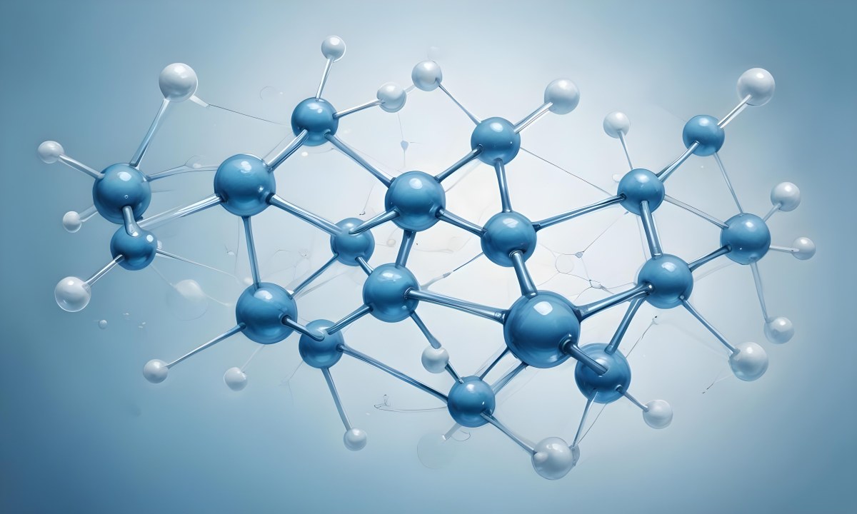 Oil Painting Molecular Structure With Transparent Spheres Connected By Thin Lines Light Blue Color Palette Soft Lighting Clean And Minimalist Design Scientific Background Creative Extremely Detailed Brush Stroke 24 8a66