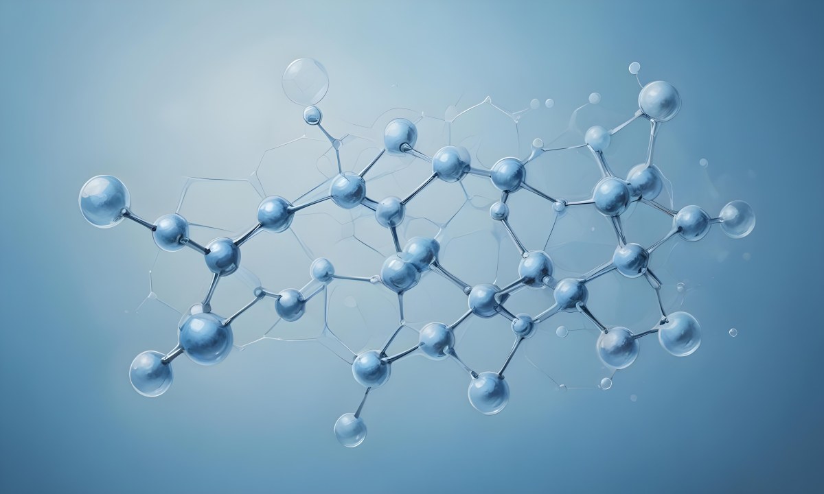 Oil Painting Molecular Structure With Transparent Spheres Connected By Thin Lines Light Blue Color Palette Soft Lighting Clean And Minimalist Design Scientific Background Creative Extremely Detailed Brush Stroke 4 1b85