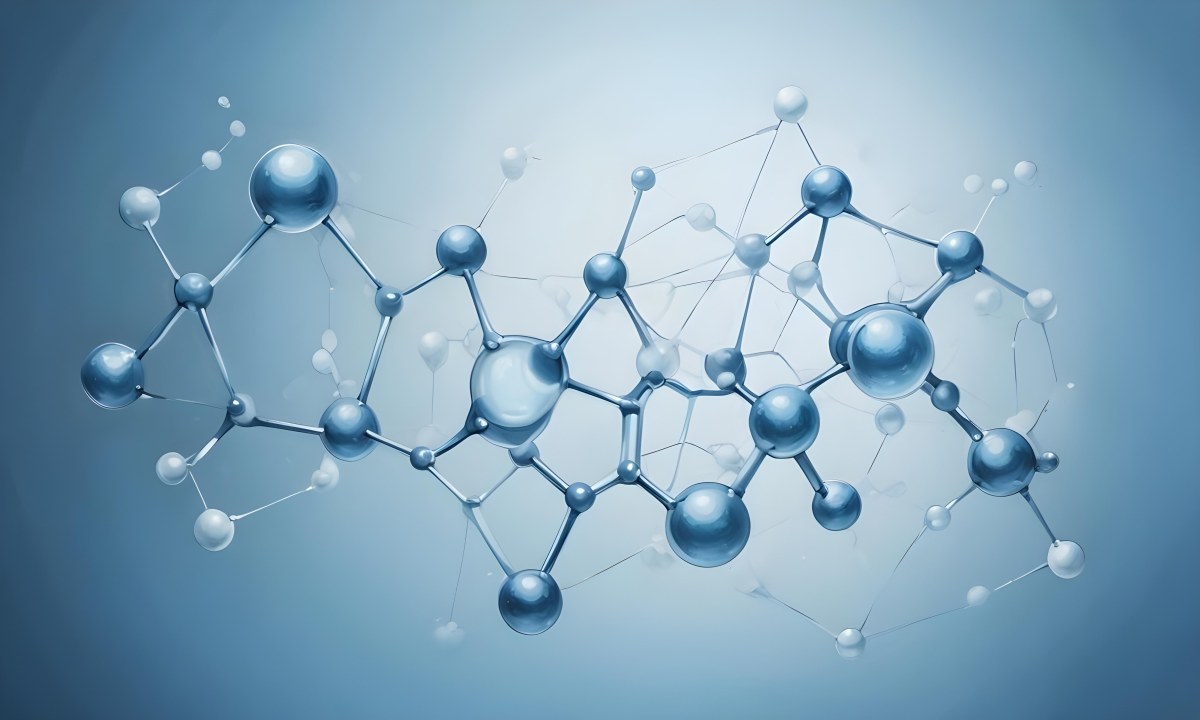 Oil Painting Molecular Structure With Transparent Spheres Connected By Thin Lines Light Blue Color Palette Soft Lighting Clean And Minimalist Design Scientific Background Creative Extremely Detailed Brush Stroke 8 Fecb