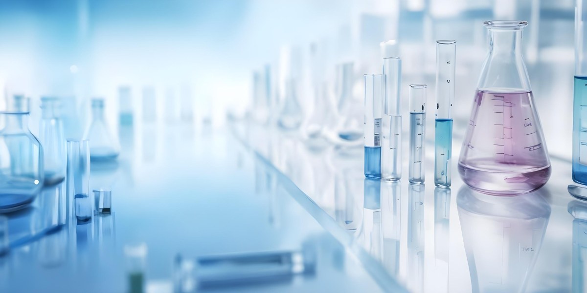 Several Transparent Glass Vials And Test Tubes Filled With Clear Liquid Arranged On A Reflective Surface With A Blurred Laboratory Background 6 Ca4c