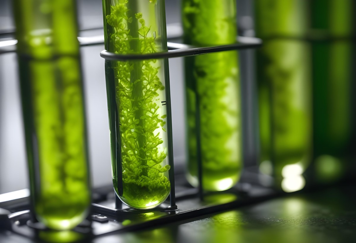 Test Tubes With Green Algae In A Metal Rack The Background Is Blurred And Out Of Focus Laboratory Environment 12 7072