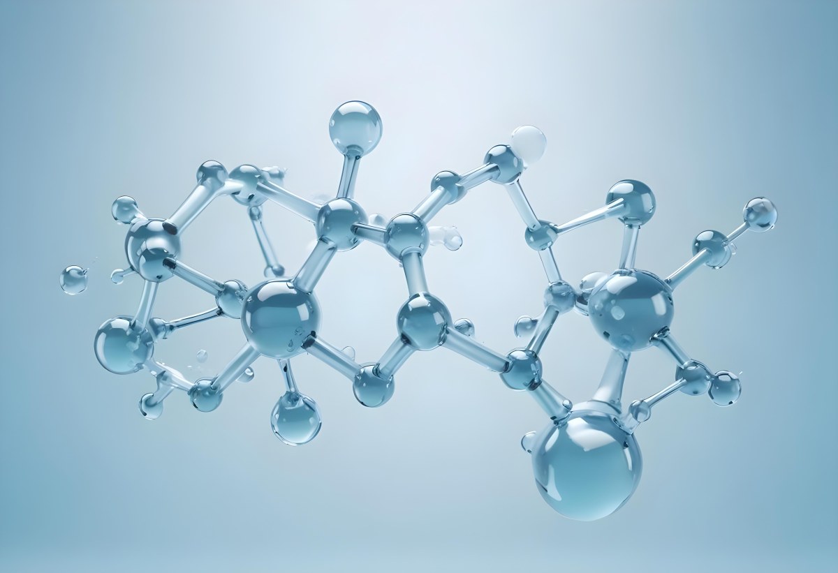 Water Molecules With Transparent Spheres And Connecting Rods Floating In A Light Blue Gradient Background Clean And Scientific Aesthetic Soft Lighting Conceptual Representation 28 Dad4